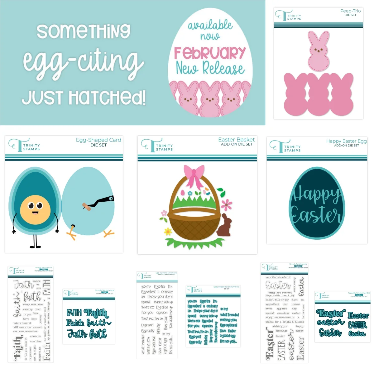 February 2026 Egg Peep Trio Easter Basket Metal Cutting Dies Clear Stamps for DIY Scrapbook Diary Decoration Template Gift Card
February 2026 Egg Peep Trio Easter Basket Metal Cutting Dies Clear Stamps for DIY Scrapbook Diary Decoration Template Gift Card