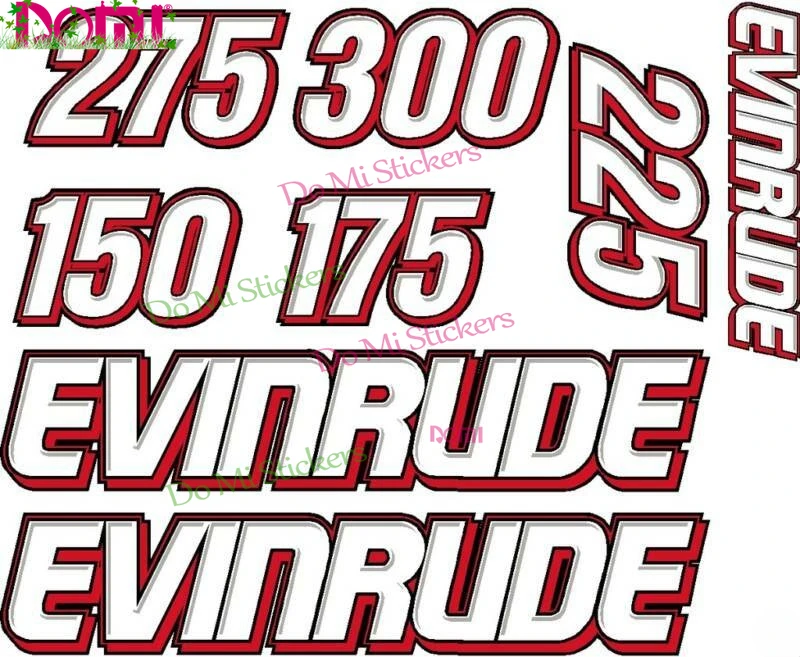 EVINRUDE Outboard Motor Refurb DECAL Kit - ALL ENGINE Motocross Racing Laptop Helmet Trunk Wall Decal
EVINRUDE Outboard Motor Refurb DECAL Kit - ALL ENGINE Motocross Racing Laptop Helmet Trunk Wall Decal