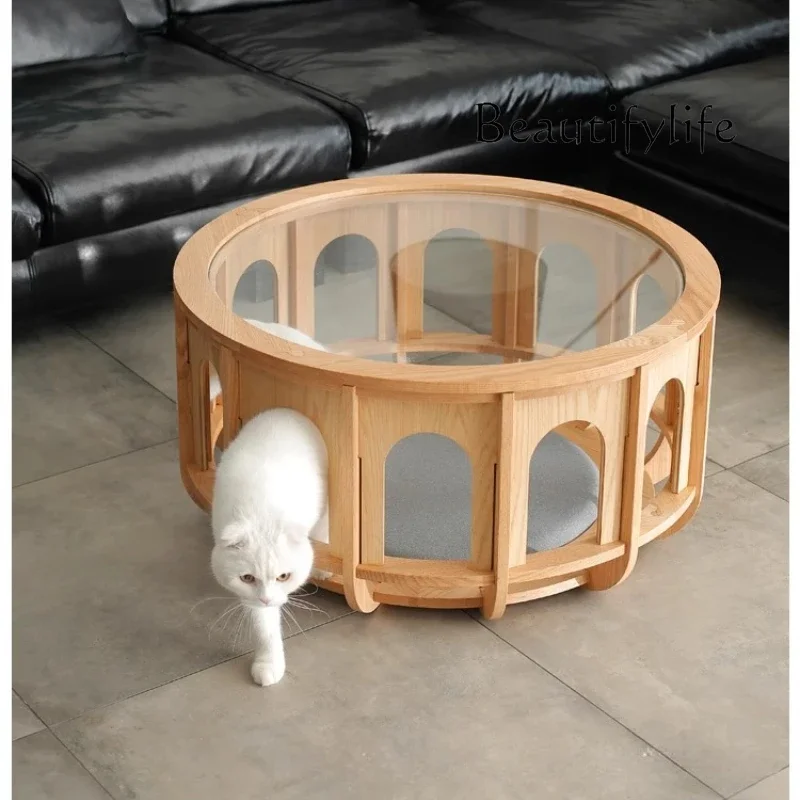 XE Creative Living Room Coffee Table Round Glass Wood Minimalist Modern Design Side Table Unique Cats Stolik Kawowy Furniture
XE Creative Living Room Coffee Table Round Glass Wood Minimalist Modern Design Side Table Unique Cats Stolik Kawowy Furniture