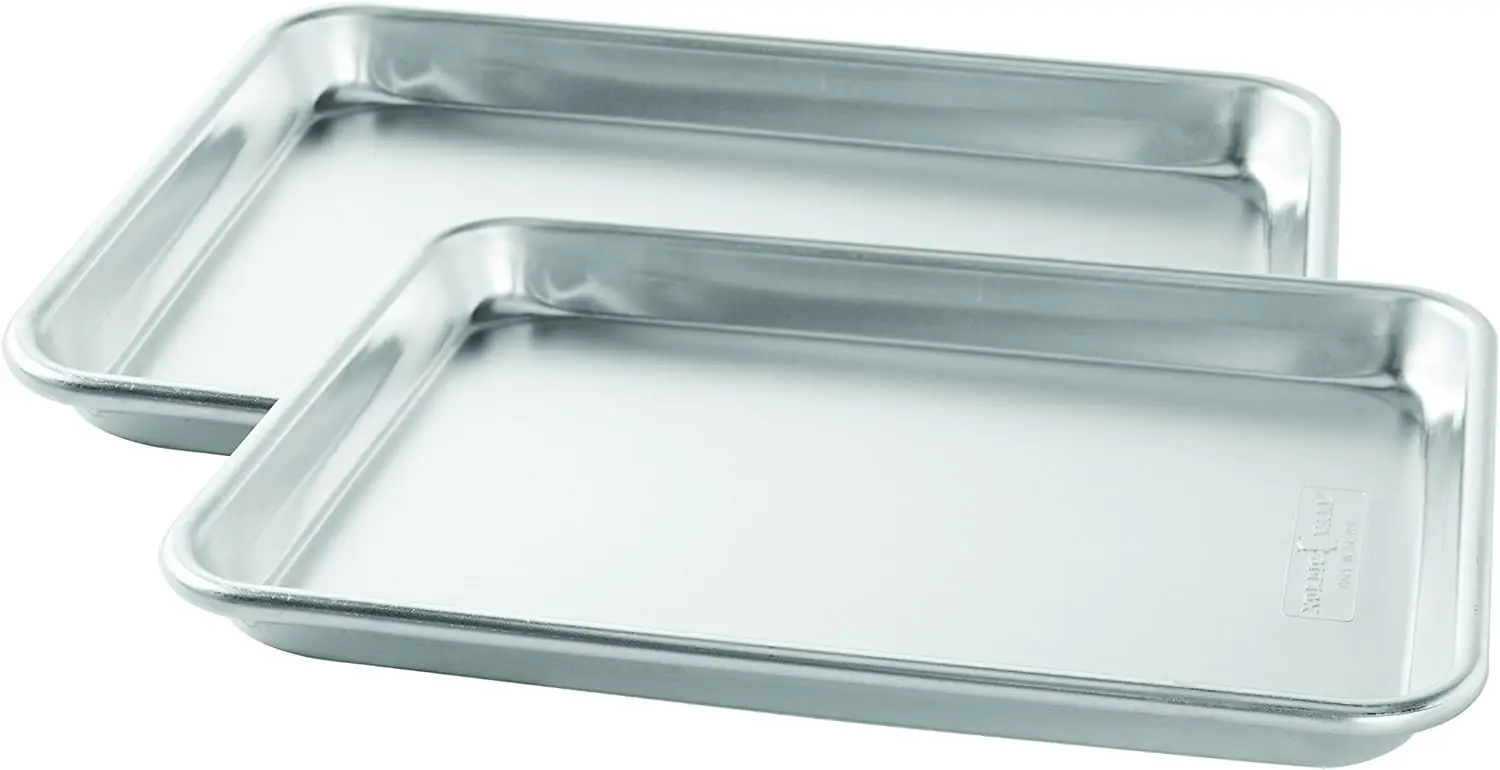 Quarter Sheet Pan 2-Pack, Pure Aluminum Baking Sheets, Even Heat Distribution, Rust-Proof, Reinforced Steel Rim
Quarter Sheet Pan 2-Pack, Pure Aluminum Baking Sheets, Even Heat Distribution, Rust-Proof, Reinforced Steel Rim