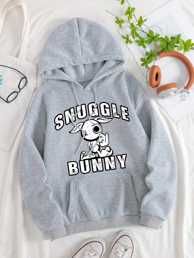 Snuggle Bunny Hoodie Womens Cartoons Animal Printing Hooded Loose Fleece Warm Pocket Streetwear Casual Comfortable Woman Clothes
Snuggle Bunny Hoodie Womens Cartoons Animal Printing Hooded Loose Fleece Warm Pocket Streetwear Casual Comfortable Woman Clothes