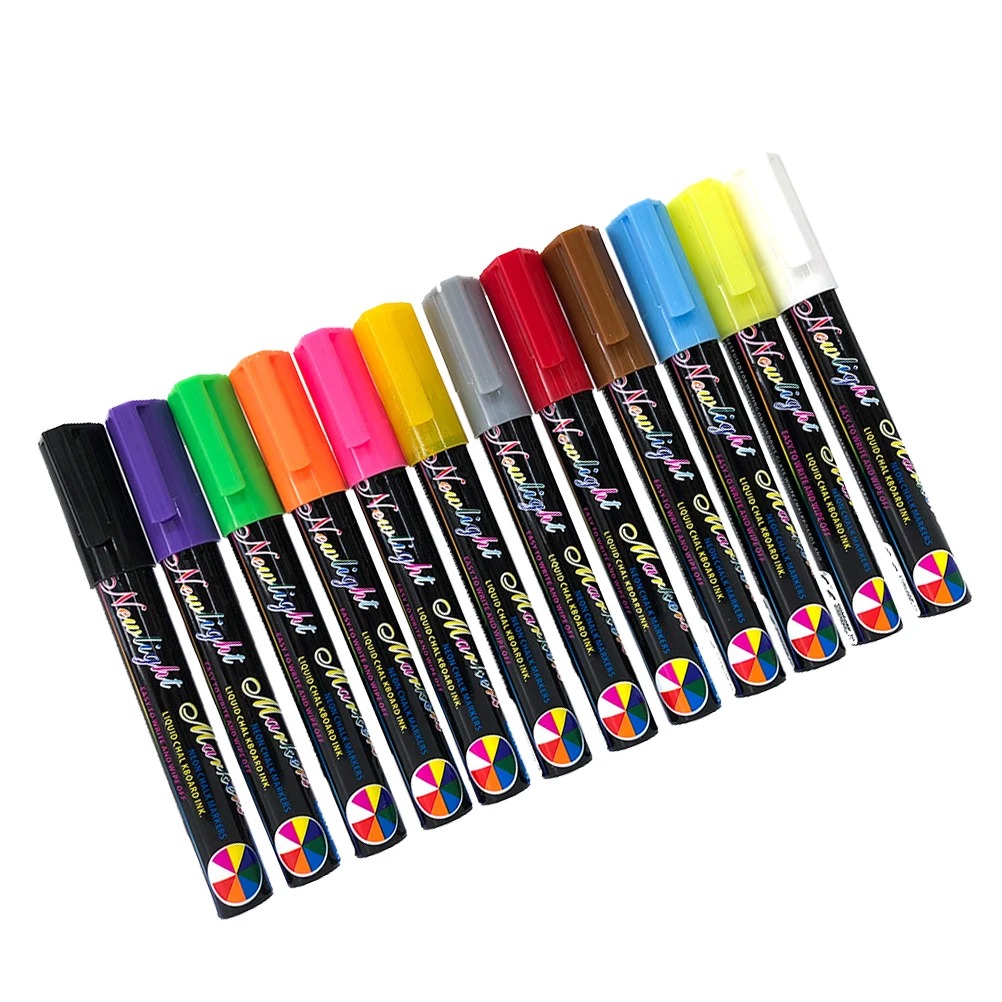 12 Pcs Markers Fluorescent Highlighter Set Erasable Marker For Chalkboard Liquid Pen for Whiteboard LED Safe Premium
12 Pcs Markers Fluorescent Highlighter Set Erasable Marker For Chalkboard Liquid Pen for Whiteboard LED Safe Premium
