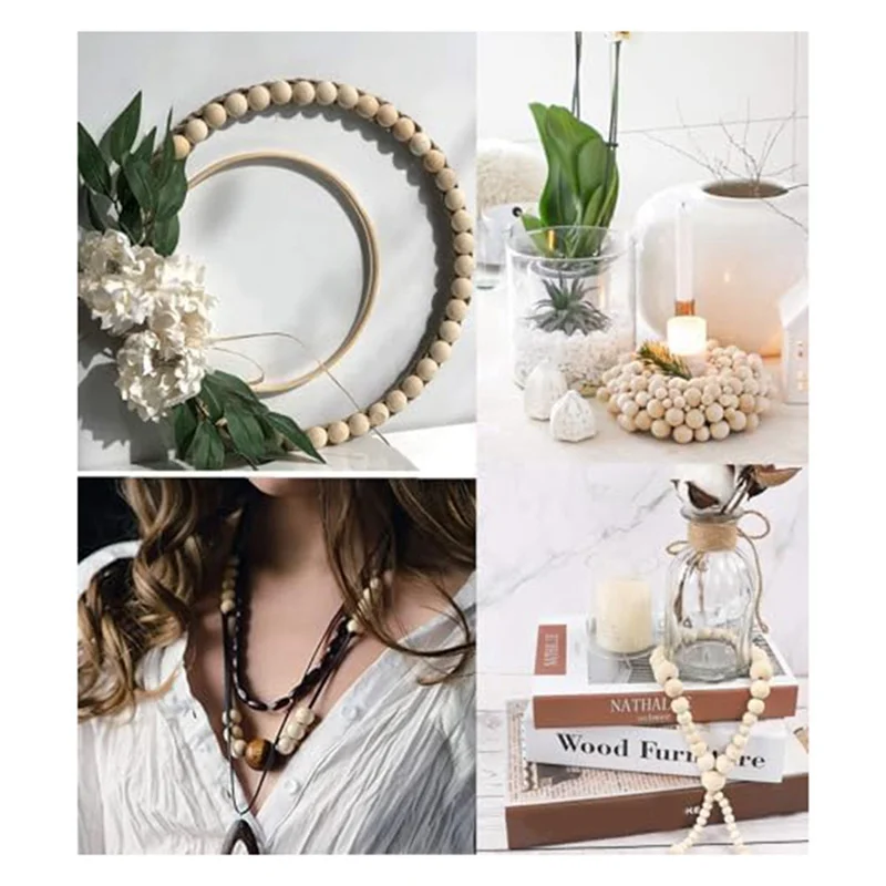 ABMI-Wood Beads Garland Home Decor Round Wood Beads Suitable DIY Jewelry Making Gifts Macrame Kit,
ABMI-Wood Beads Garland Home Decor Round Wood Beads Suitable DIY Jewelry Making Gifts Macrame Kit,