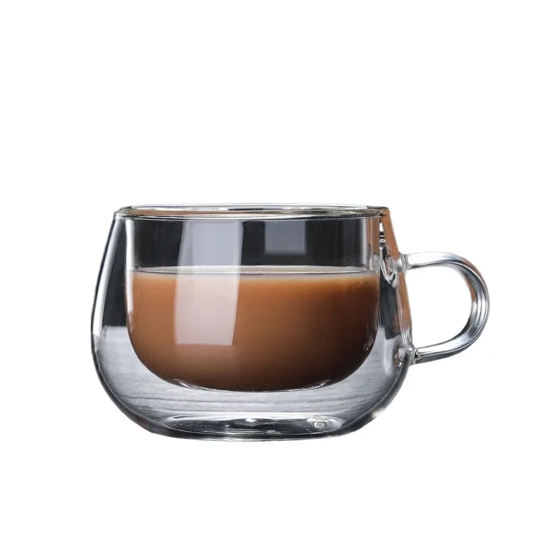 Heat-resistant glass coffee cup Transparent flower tea espresso cup Double-layer heat-insulating cup
Heat-resistant glass coffee cup Transparent flower tea espresso cup Double-layer heat-insulating cup