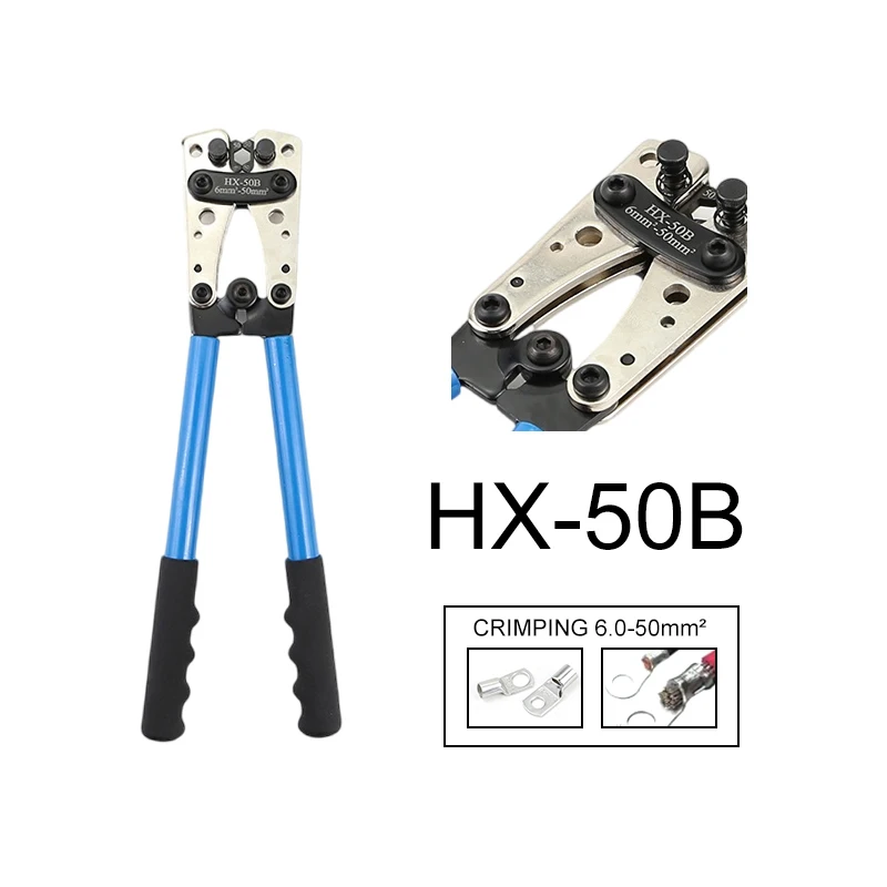 Продажа -50B 10-0AWG 6-50 мм2 60 шт. Инструмент для обжима изолированных проводов холодного пресса
Продажа -50B 10-0AWG 6-50 мм2 60 шт. Инструмент для обжима изолированных проводов холодного пресса