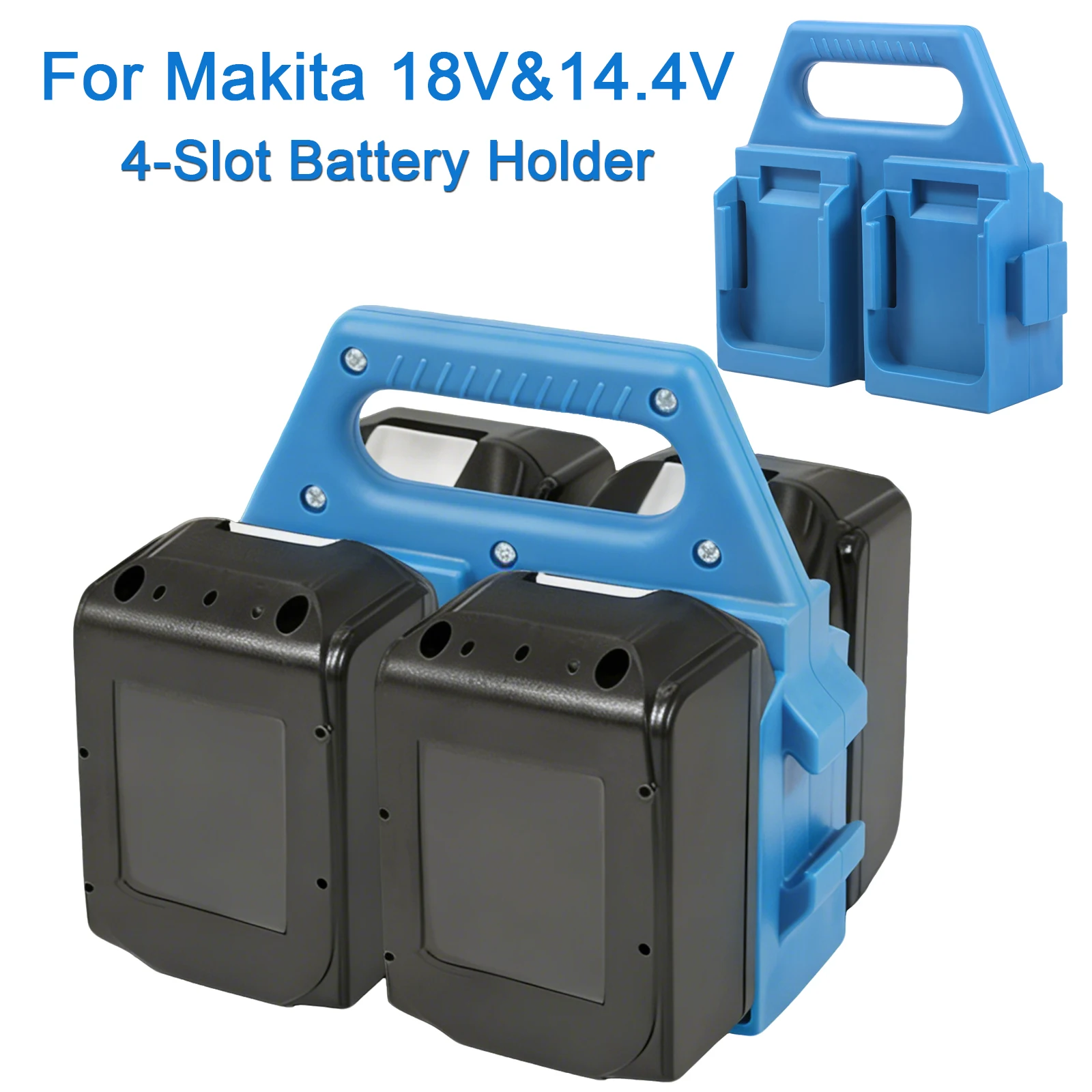 4-слотовый держатель батареи для Makita 18 В и 14,4 В, портативный прочный органайзер для батарей, идеально подходит для сумок для инструментов для электрика, плотника
4-слотовый держатель батареи для Makita 18 В и 14,4 В, портативный прочный органайзер для батарей, идеально подходит для сумок для инструментов для электрика, плотника