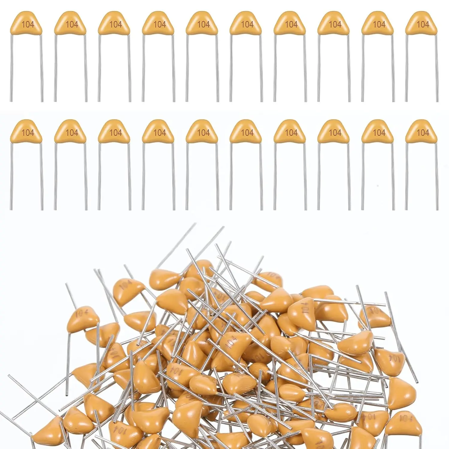 100PCS 0.1uF 104 100nF Ceramic Capacitors, Multilayer Monolithic Ceramic Capacitor Ceramics Disc Capacitors (5.08mm)
100PCS 0.1uF 104 100nF Ceramic Capacitors, Multilayer Monolithic Ceramic Capacitor Ceramics Disc Capacitors (5.08mm)