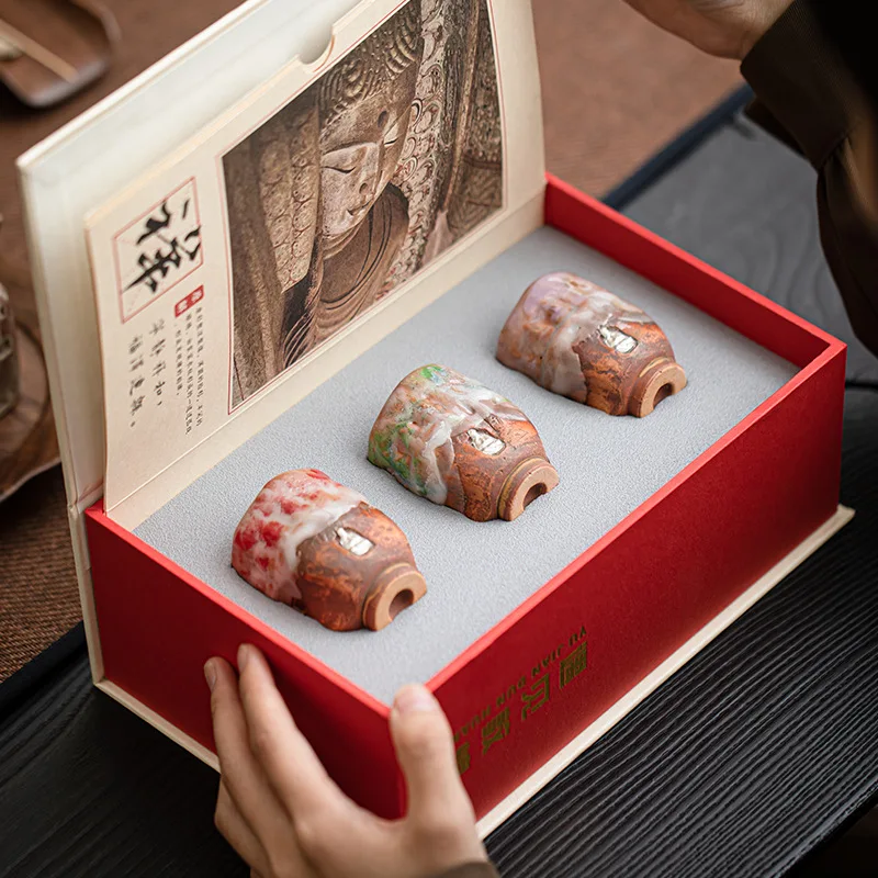3pcs Dunhuang Zhiye Ceramic Teacup Creative Cultural Personal Master Cup Buddha Tasting Chinese Kungfu Tea Cups Teaware Gift Box
3pcs Dunhuang Zhiye Ceramic Teacup Creative Cultural Personal Master Cup Buddha Tasting Chinese Kungfu Tea Cups Teaware Gift Box