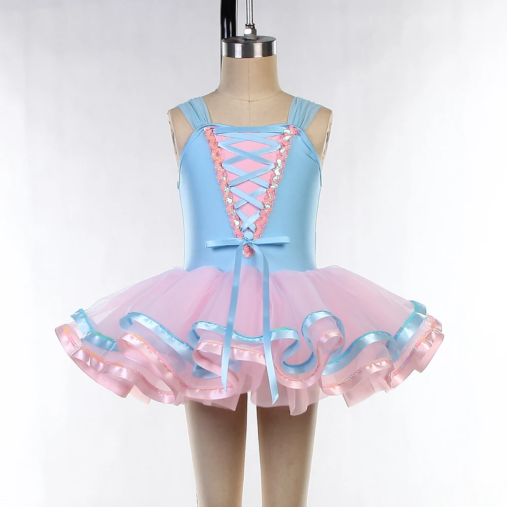 Sky Blue Spandex Ballet Tutu Costume Pink Puffy Skirt Ballerina Dress for Girls Kids Performance Wear C26102
Sky Blue Spandex Ballet Tutu Costume Pink Puffy Skirt Ballerina Dress for Girls Kids Performance Wear C26102