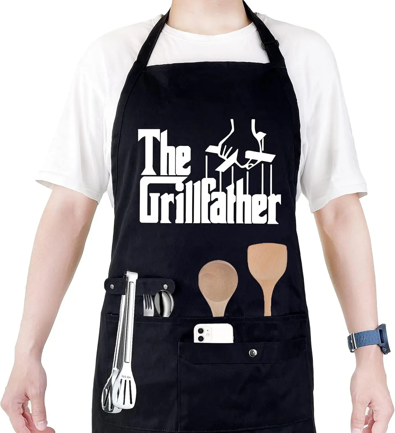 Funny BBQ Kitchen Apron with Pockets, Creative Gift for Dad's Birthday Cooking
Funny BBQ Kitchen Apron with Pockets, Creative Gift for Dad's Birthday Cooking
