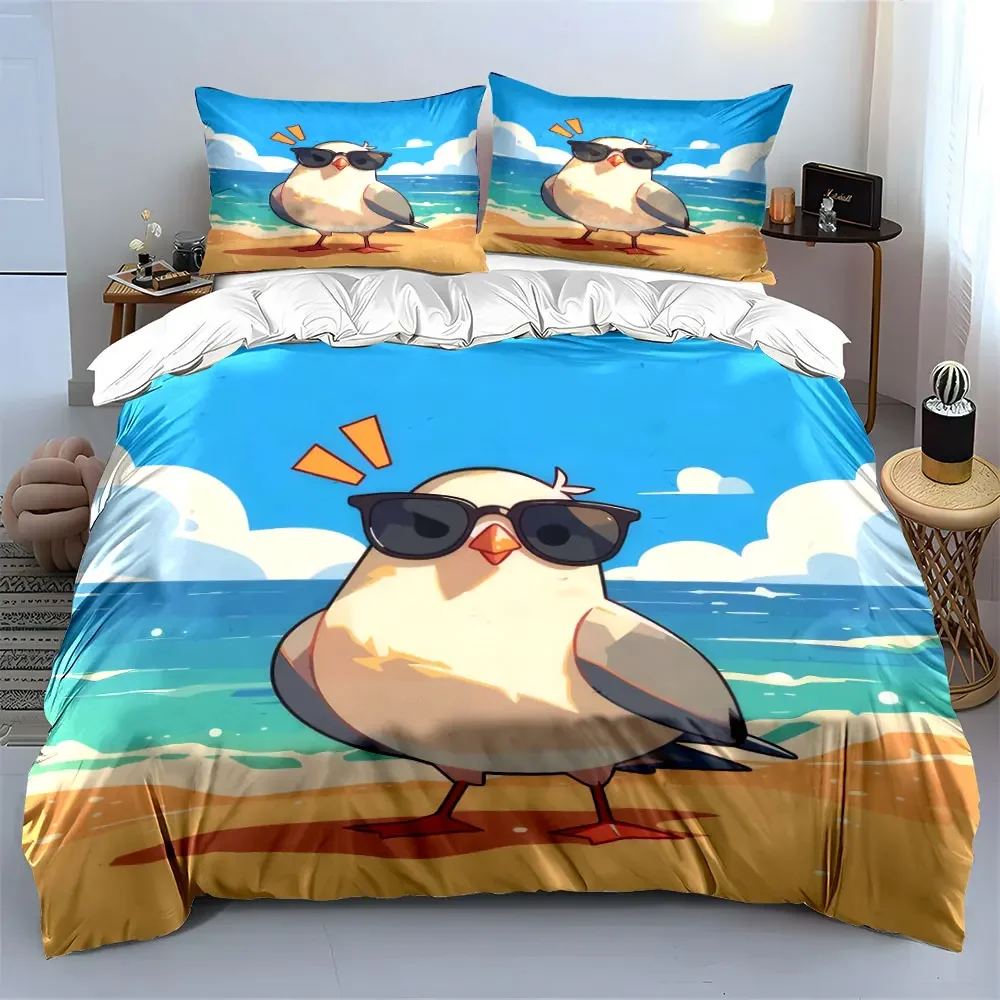 Seaside Themed Bird Decor Set Soft Comfortable Duvet Cover Bedding Set Included 1*Duvet Cover & 2*Pillowcases, gift
Seaside Themed Bird Decor Set Soft Comfortable Duvet Cover Bedding Set Included 1*Duvet Cover & 2*Pillowcases, gift