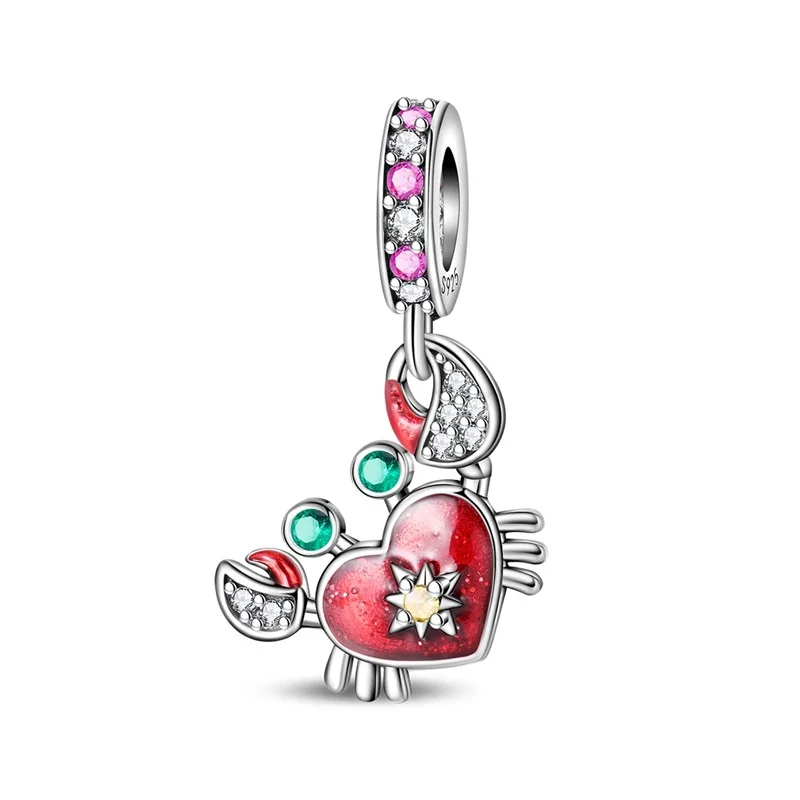 New 925 Sterling Silver Mini Red Crab Charms Pendant For Women Fit Original Bracelet DIY Birthday Party Jewelry Gifts
New 925 Sterling Silver Mini Red Crab Charms Pendant For Women Fit Original Bracelet DIY Birthday Party Jewelry Gifts