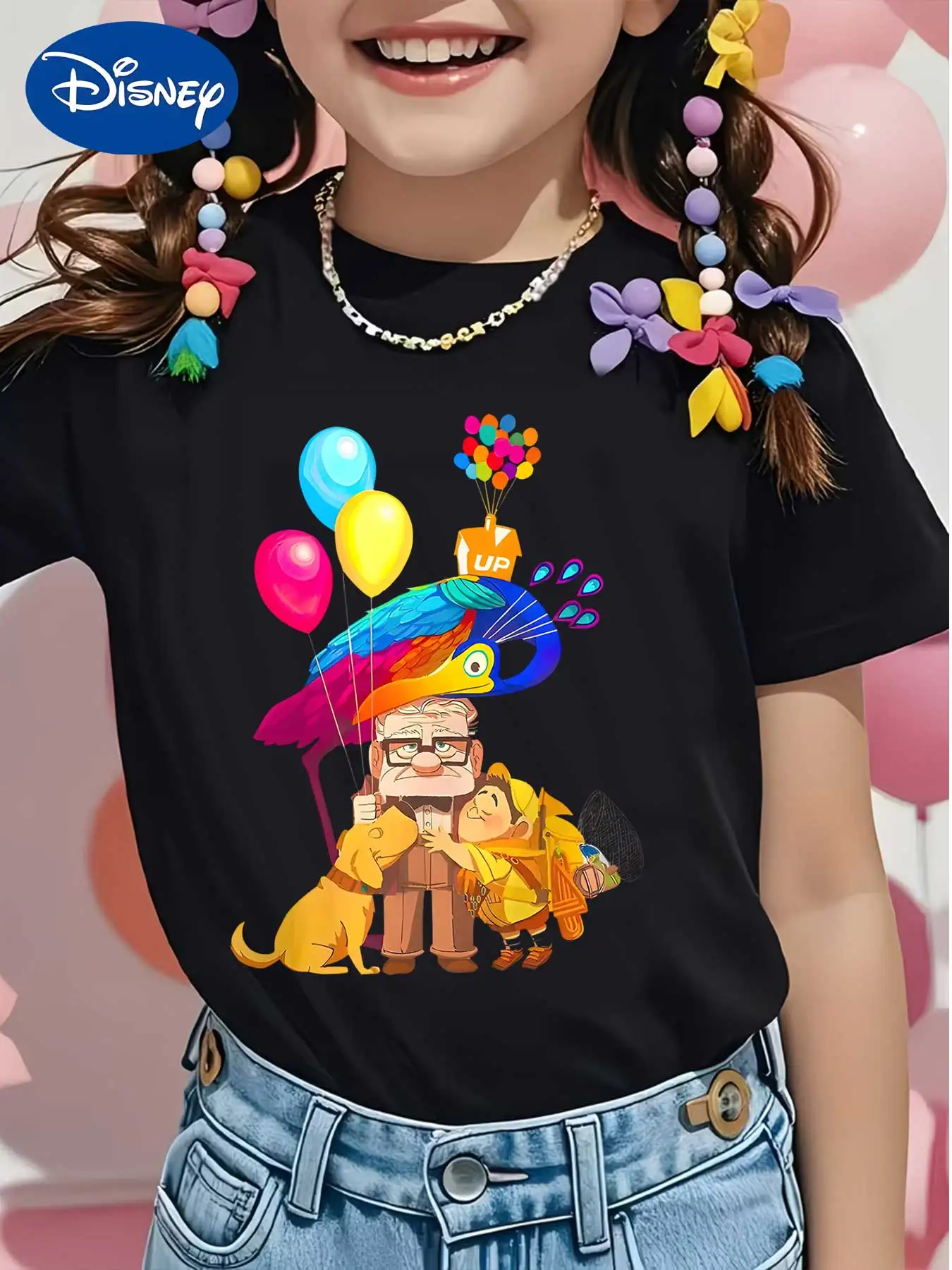 Disney Up Carl Russell-style short-sleeved children's T-shirt, a warm and comforting summer T-shirt for girls.
Disney Up Carl Russell-style short-sleeved children's T-shirt, a warm and comforting summer T-shirt for girls.