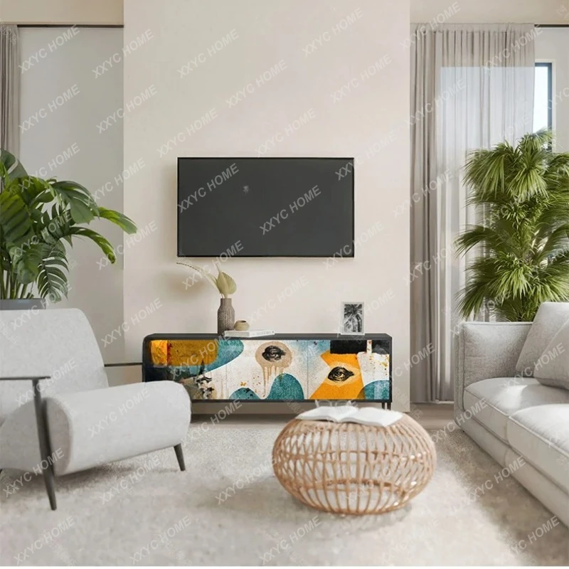 Q retro style solid wood TV cabinet living room wall locker light luxury
Q retro style solid wood TV cabinet living room wall locker light luxury