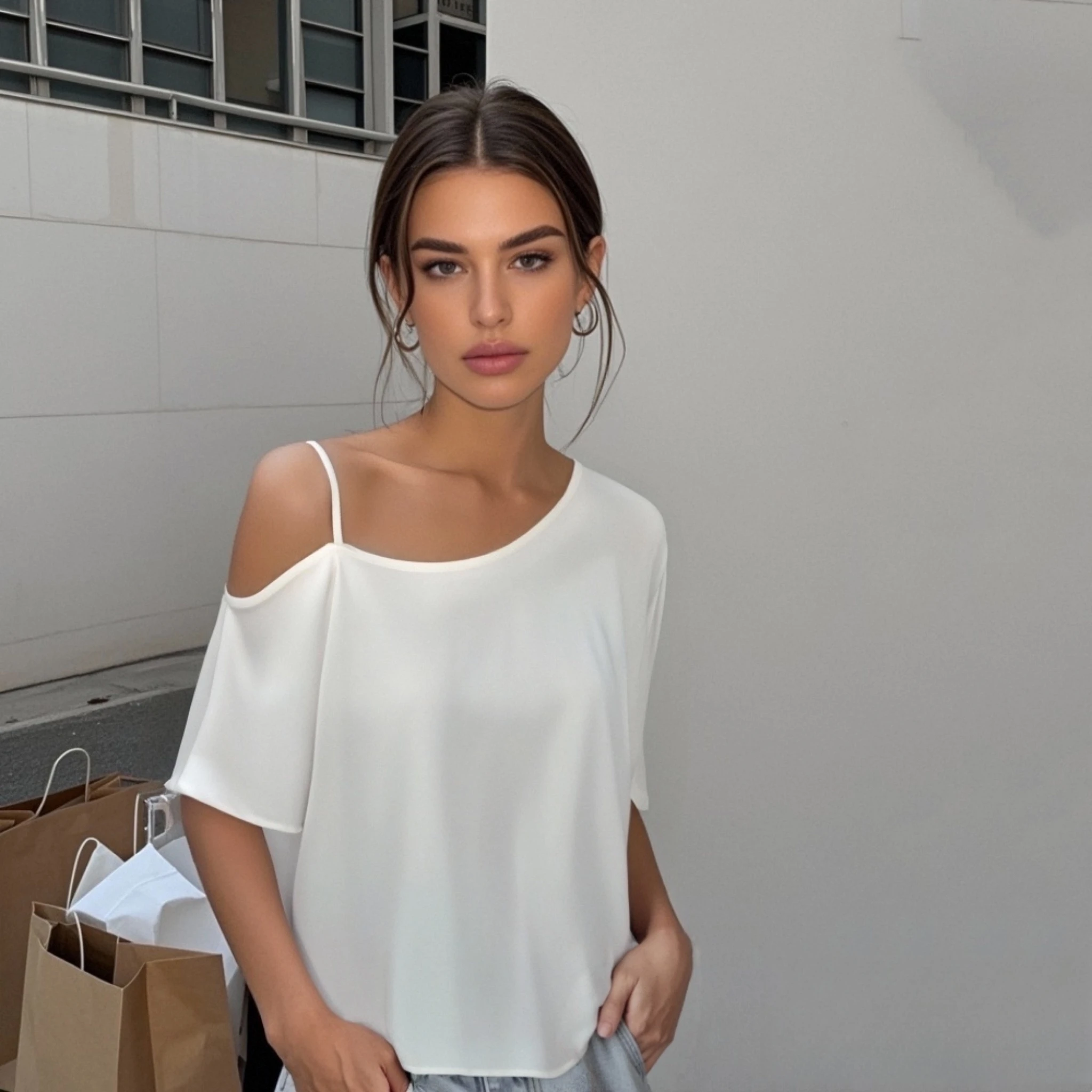 2025 New Arrival Women's Off - Shoulder Loose - Fit Short - Sleeve Top for Casual Wear Comfortable and Stylish for Summer Days
2025 New Arrival Women's Off - Shoulder Loose - Fit Short - Sleeve Top for Casual Wear Comfortable and Stylish for Summer Days