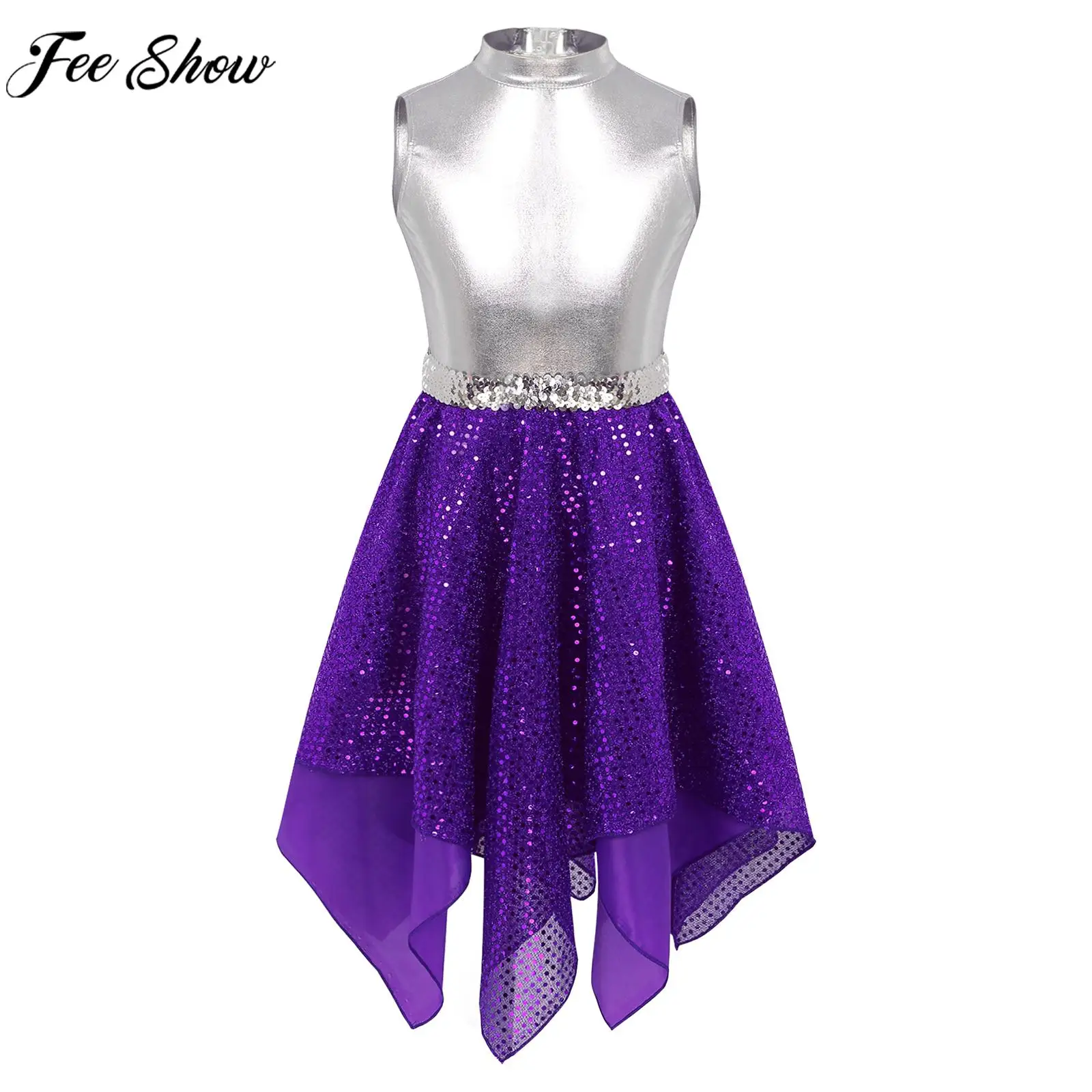 Children Girl Sleeveless Shiny Sequin Lyrical Dance Dress Dancer Ballet Gymnastics Party Stage Performance Costume Dancewear
Children Girl Sleeveless Shiny Sequin Lyrical Dance Dress Dancer Ballet Gymnastics Party Stage Performance Costume Dancewear