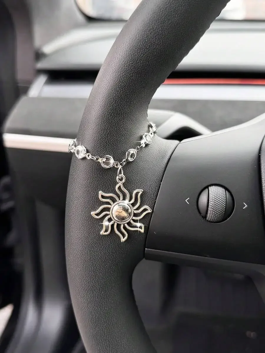 Sun Moon Star Steering Wheel Pendant Car Interior Decor Chain Accessory
Sun Moon Star Steering Wheel Pendant Car Interior Decor Chain Accessory
