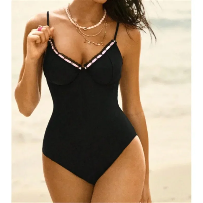 Womens One Piece Swimsuit Sexy V Neck Underwire Lace Monokini Bathing Suit High Leg Cut Swimwear Beachwear Bather Female Beach
Womens One Piece Swimsuit Sexy V Neck Underwire Lace Monokini Bathing Suit High Leg Cut Swimwear Beachwear Bather Female Beach