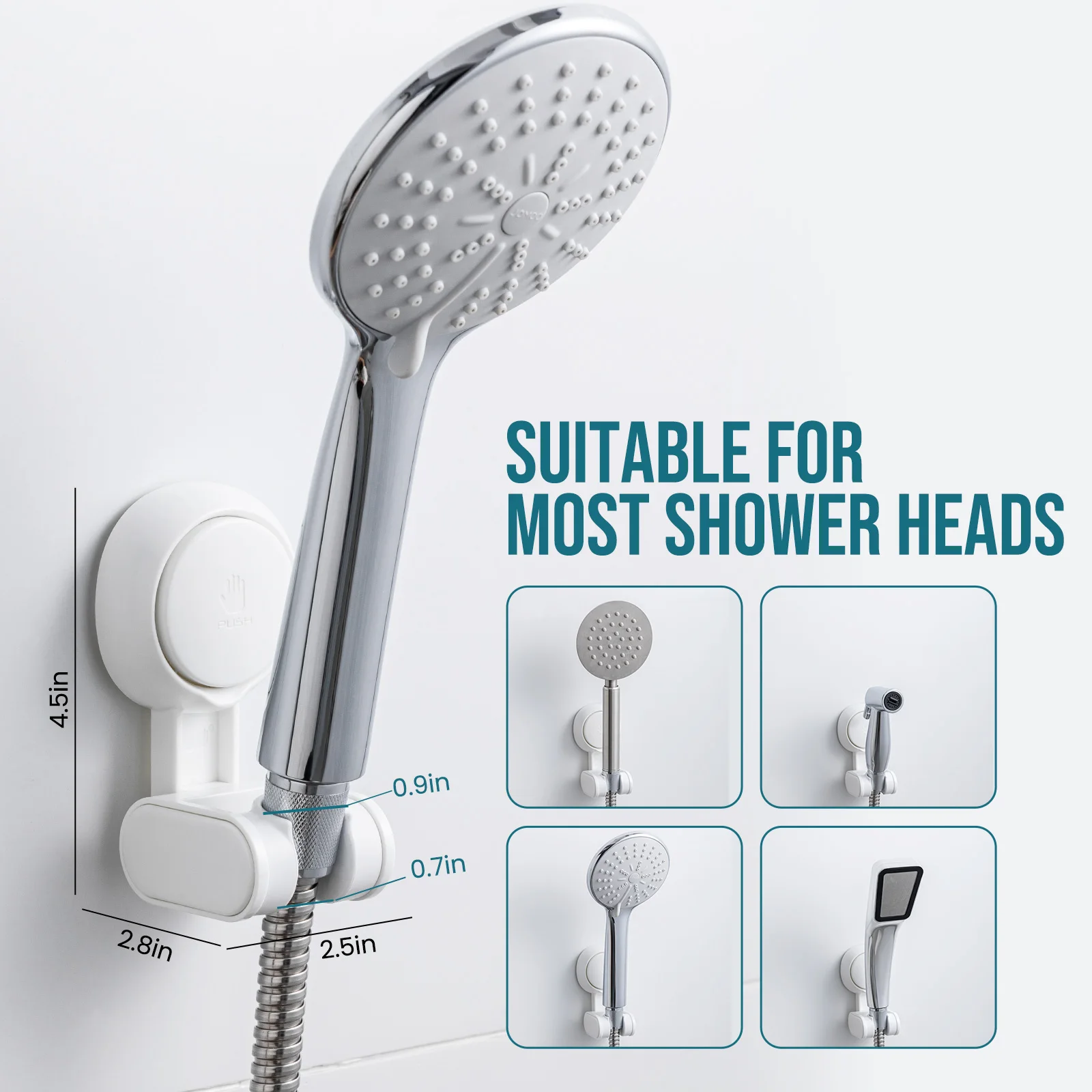 TAILI Suction Shower Head Holder Adjustable Reusable Wall Mounted Handle 360° Rotatable Load-bearing 5kg Detachable Punch-free
TAILI Suction Shower Head Holder Adjustable Reusable Wall Mounted Handle 360° Rotatable Load-bearing 5kg Detachable Punch-free