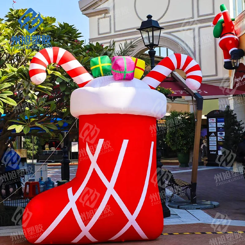 Factory directly christmas inflatable sock shoe giant santa claus candy socks for festival decoration
Factory directly christmas inflatable sock shoe giant santa claus candy socks for festival decoration