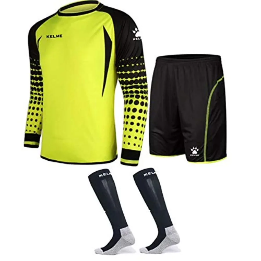 Soccer Goalie Jersey Padded Uniform Kit - Goalkeeper Jersey Shorts Socks - Mens Football Padded Shirt /Adult size
Soccer Goalie Jersey Padded Uniform Kit - Goalkeeper Jersey Shorts Socks - Mens Football Padded Shirt /Adult size