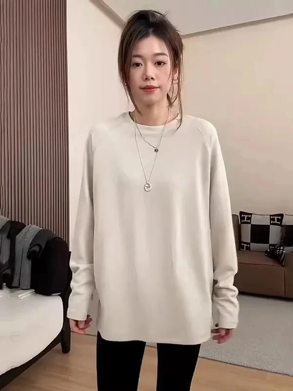 plus Size Korean Style round Neck Long Sleeve Base Shirt Women's Inner Wear Slimming Top T-Shirt Loose Fit Pear Shape Winter
plus Size Korean Style round Neck Long Sleeve Base Shirt Women's Inner Wear Slimming Top T-Shirt Loose Fit Pear Shape Winter