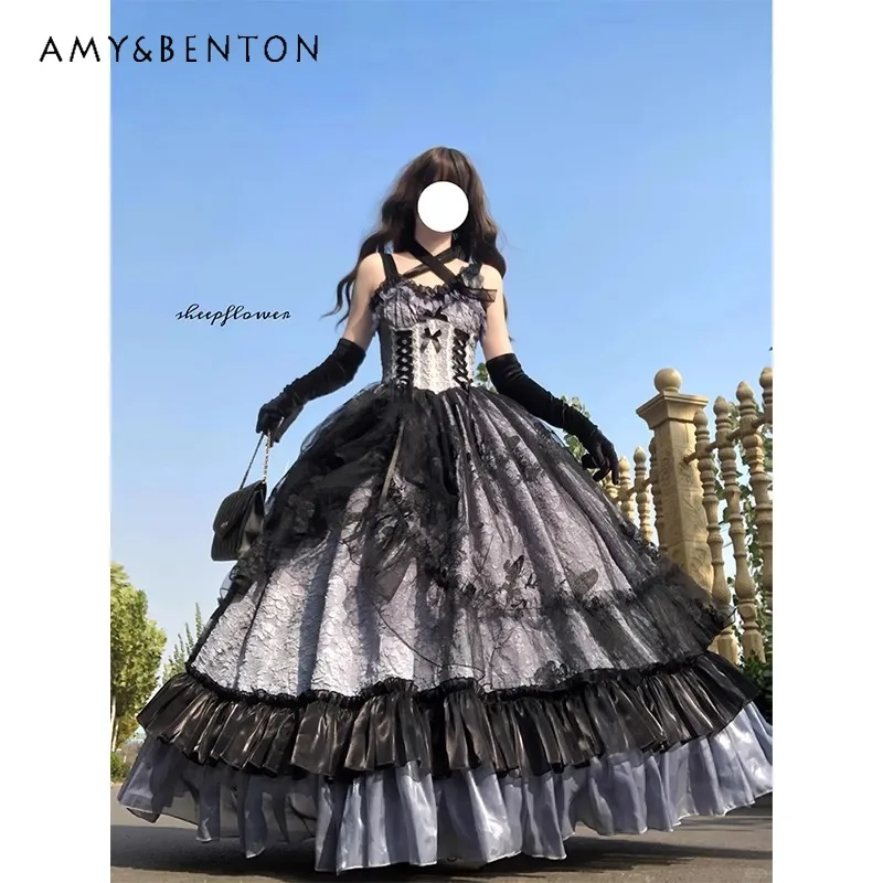 2025 Japanese Summer Lolita Premium Cross Shoulder Strap Suspender Tube Top Waist Lace Edge Large Skirt Dress For Women
2025 Japanese Summer Lolita Premium Cross Shoulder Strap Suspender Tube Top Waist Lace Edge Large Skirt Dress For Women