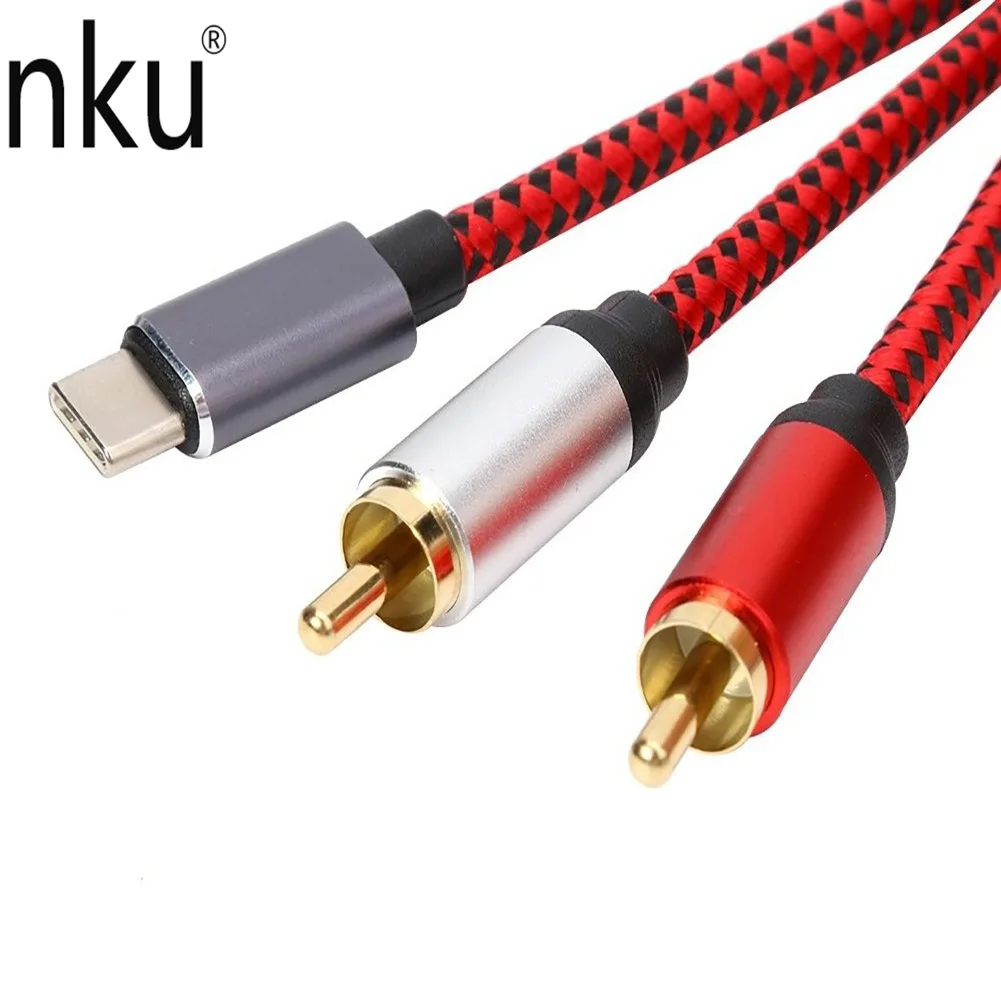 Nku 5m USB C Type-C to R/L Channel 2RCA Audio Cable for Laptop Smart Phone Tablet to Home Theater Amplifier DVD TV Speaker Sound
Nku 5m USB C Type-C to R/L Channel 2RCA Audio Cable for Laptop Smart Phone Tablet to Home Theater Amplifier DVD TV Speaker Sound