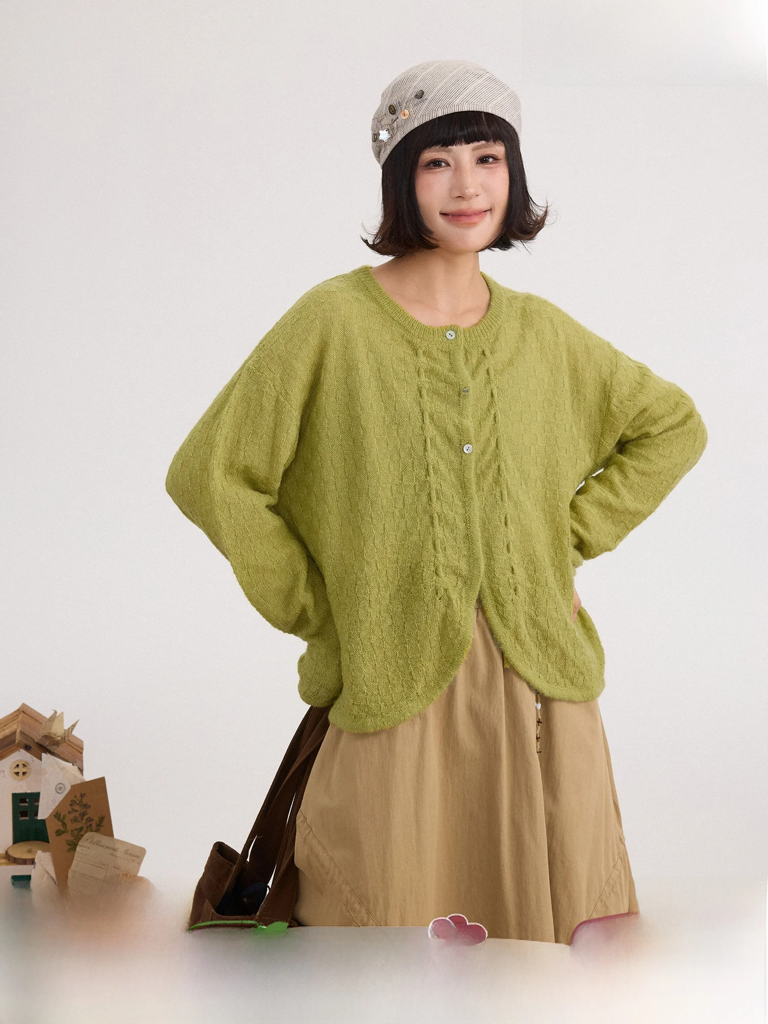 New 2026 Spring Soft Lazy Loose Casual Knitted Sweater Vintage Sle Long Sve round Ne Thin Fabric Girls Daily Wear
New 2026 Spring Soft Lazy Loose Casual Knitted Sweater Vintage Sle Long Sve round Ne Thin Fabric Girls Daily Wear