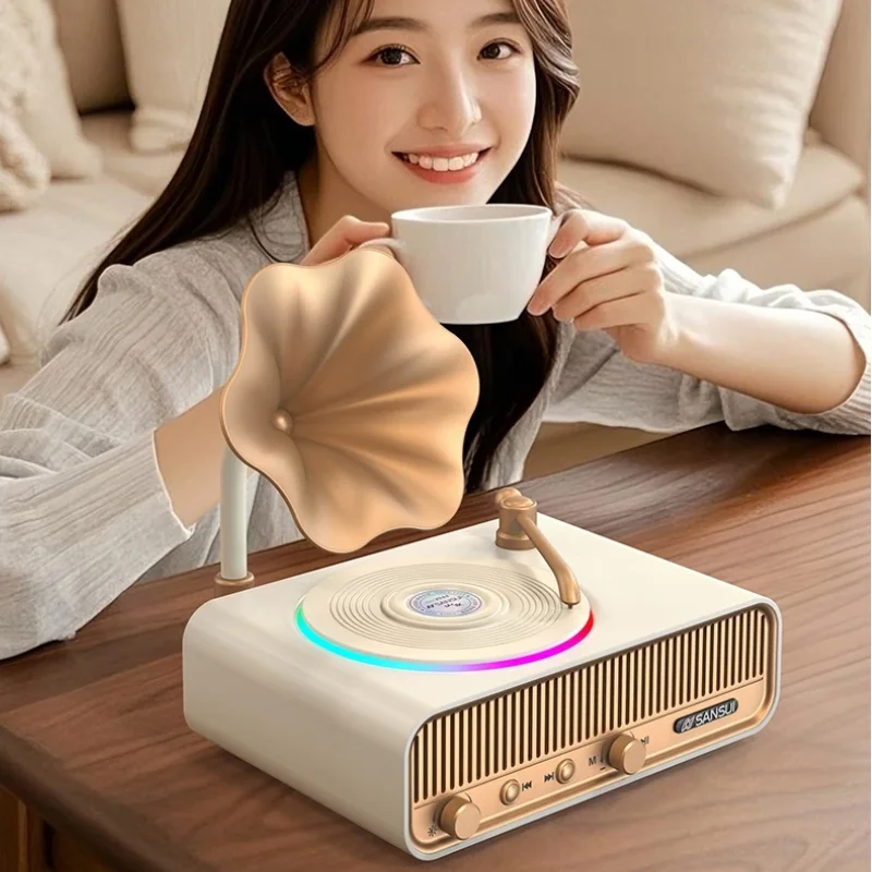 Sansui Classic Vintage Bluetooth Speaker Mini Portable Old Fashion Stereo Surround Music Box WithRGB Colorful Light TF Card Slot
Sansui Classic Vintage Bluetooth Speaker Mini Portable Old Fashion Stereo Surround Music Box WithRGB Colorful Light TF Card Slot