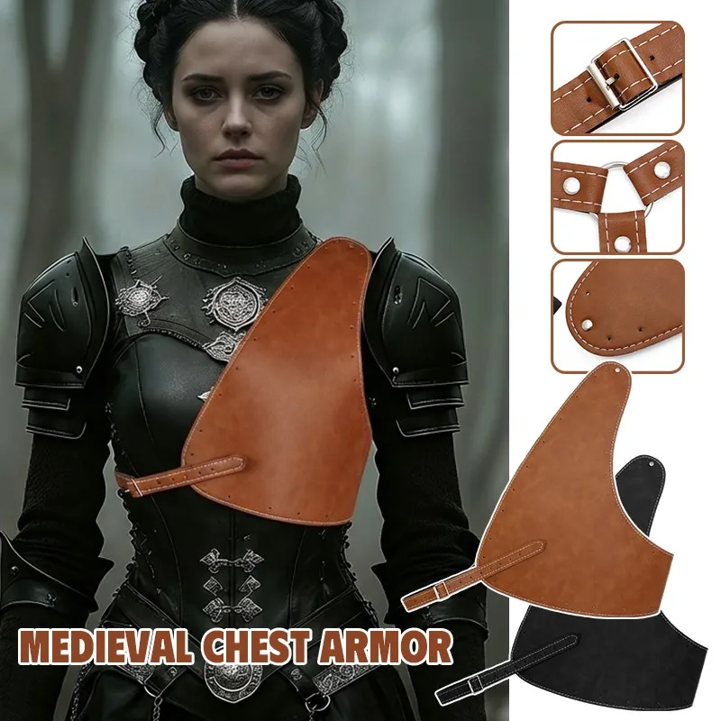 1pc Medieval PU Leather Cape Knight Cosplay Props Warrior Shoulder Armor Breastplate Costume Halloween Outfits Accessories
1pc Medieval PU Leather Cape Knight Cosplay Props Warrior Shoulder Armor Breastplate Costume Halloween Outfits Accessories