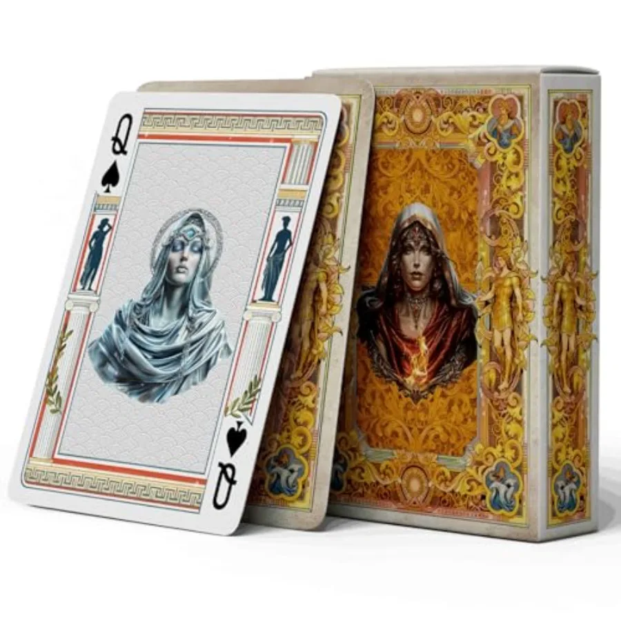 Epic Mythology Element Style Playing Cards for Gaming and Collecting Premium Cardstock with Matte Finish Deep Blue and Gold Col
Epic Mythology Element Style Playing Cards for Gaming and Collecting Premium Cardstock with Matte Finish Deep Blue and Gold Col