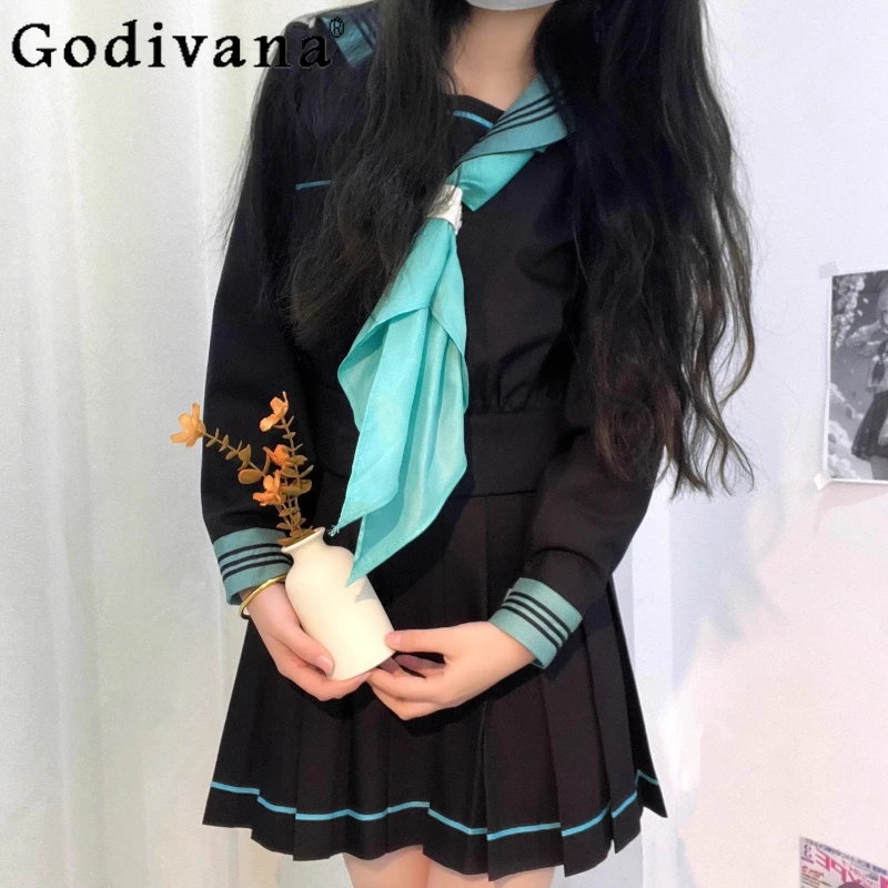 Japanese Sweet College Long Sleeve Jk Navy Collar Shirt Spring Autumn Girl Versatile Age-reducing Fashion Pleated Skirt Sets
Japanese Sweet College Long Sleeve Jk Navy Collar Shirt Spring Autumn Girl Versatile Age-reducing Fashion Pleated Skirt Sets