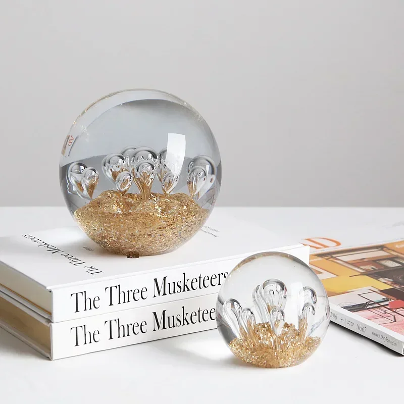 Creative Nordic minimalist golden bubble handmade glass ball fashion modern living room model home soft decoration ornaments
Creative Nordic minimalist golden bubble handmade glass ball fashion modern living room model home soft decoration ornaments