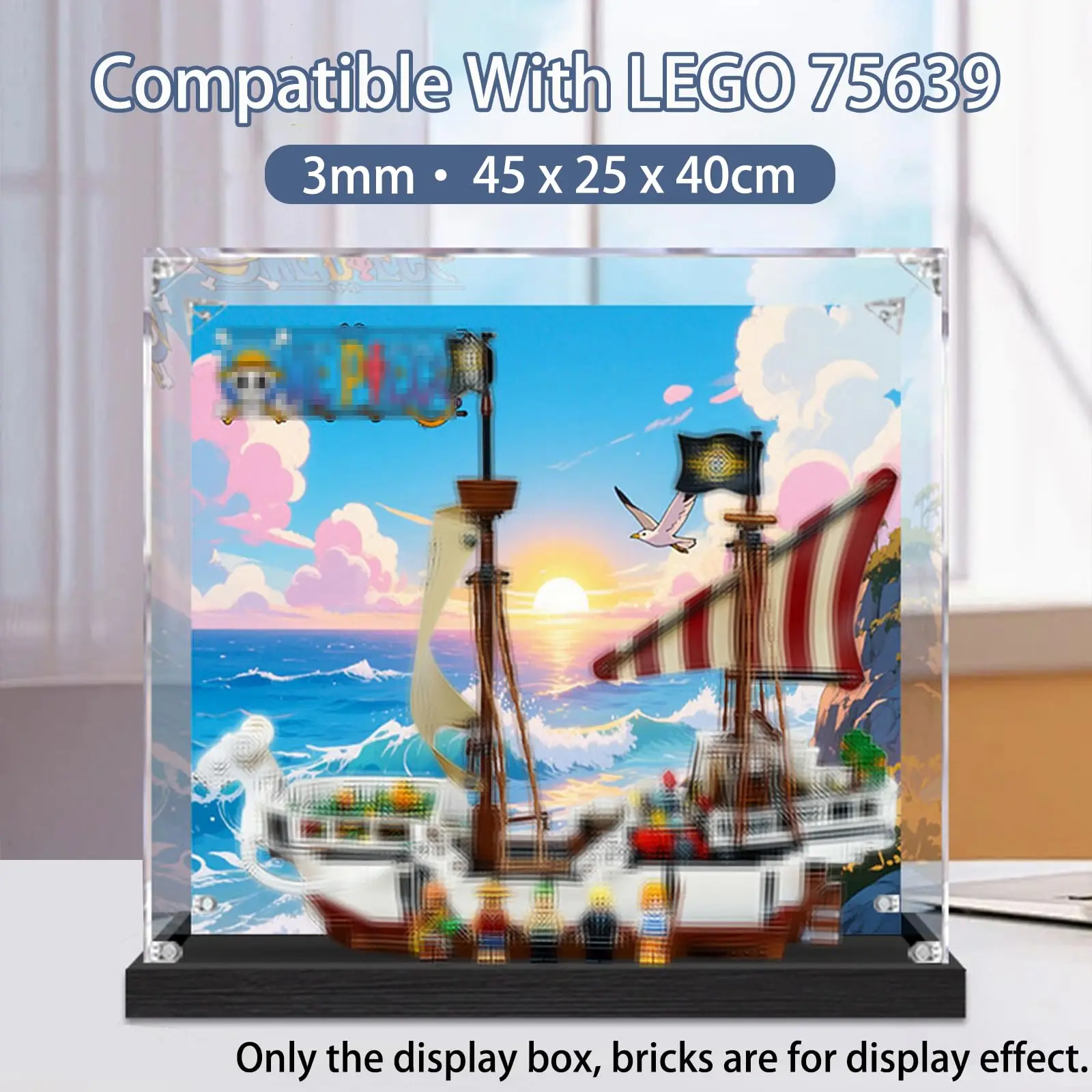 Acrylic Display Case for Lego 75639 Go Merry Pirate Ship Model - Clear Dustproof Display Box for Lego 75639(Model Not Included)
Acrylic Display Case for Lego 75639 Go Merry Pirate Ship Model - Clear Dustproof Display Box for Lego 75639(Model Not Included)