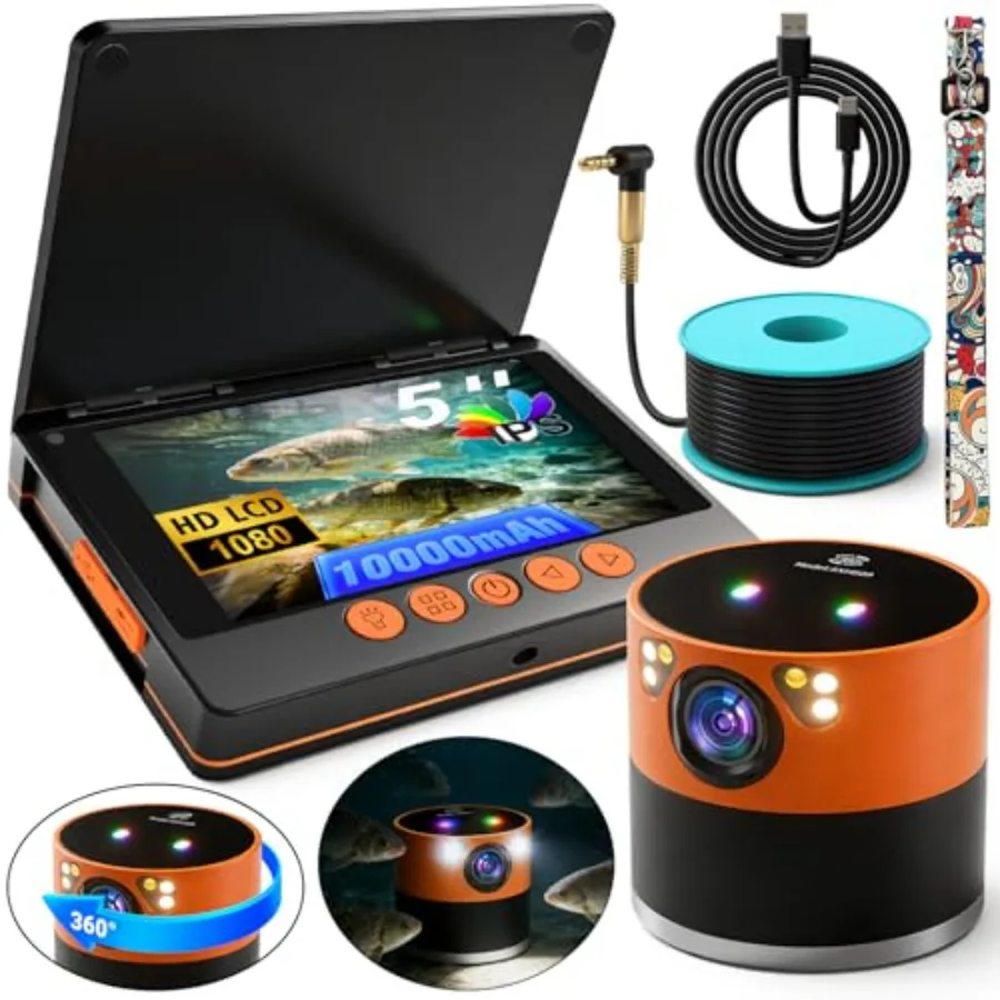 Underwater Fishing Camera for ice/boat/nautical use, ABS plastic body, black color, 360 horizontal rotation, anti-fog lens, RGB
Underwater Fishing Camera for ice/boat/nautical use, ABS plastic body, black color, 360 horizontal rotation, anti-fog lens, RGB
