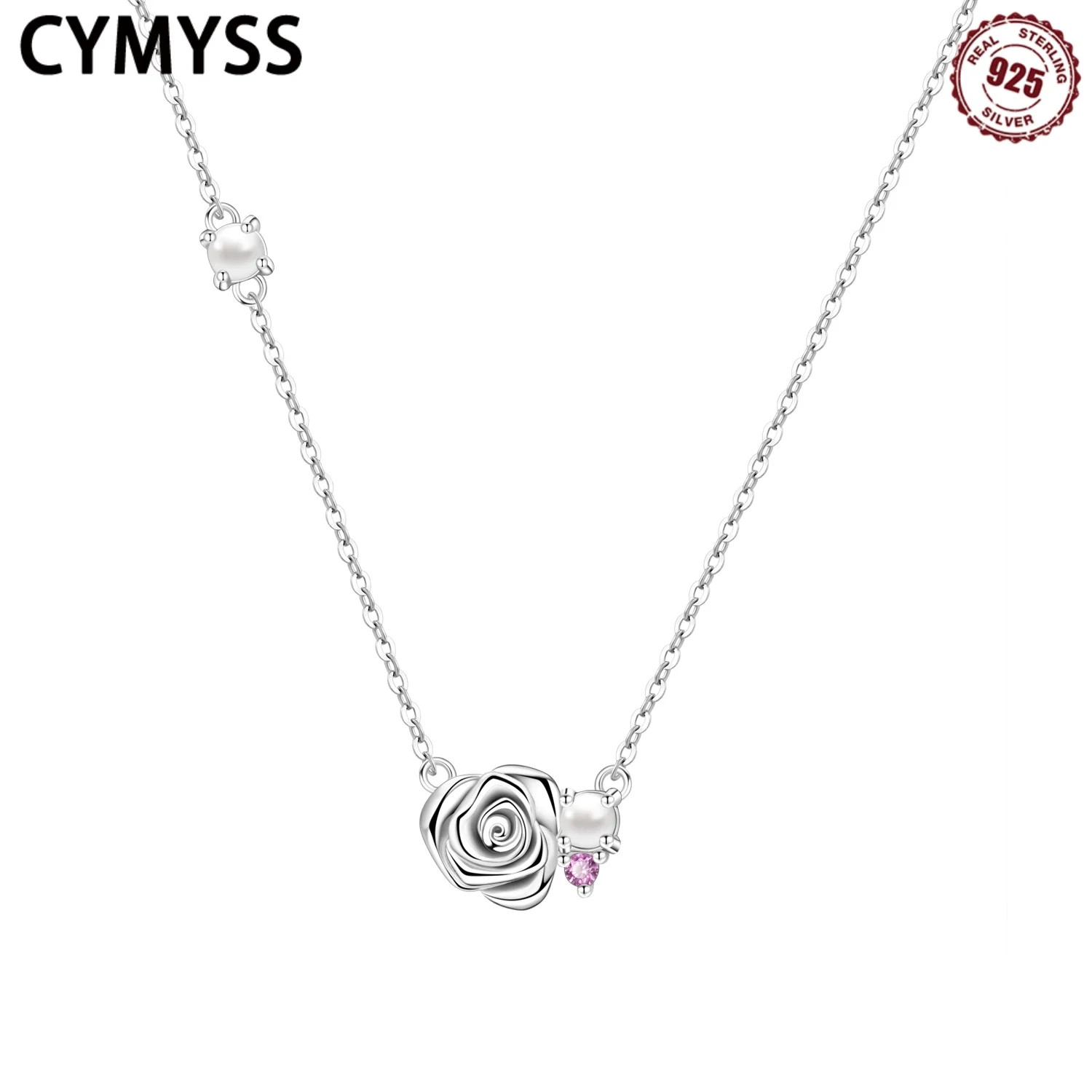 CYMYSS 2025 New 925 Sterling Silver Mother's Day Rose Pearl Zircon Necklace Boutique Birthday Party Jewelry Gifts Women Necklace
CYMYSS 2025 New 925 Sterling Silver Mother's Day Rose Pearl Zircon Necklace Boutique Birthday Party Jewelry Gifts Women Necklace