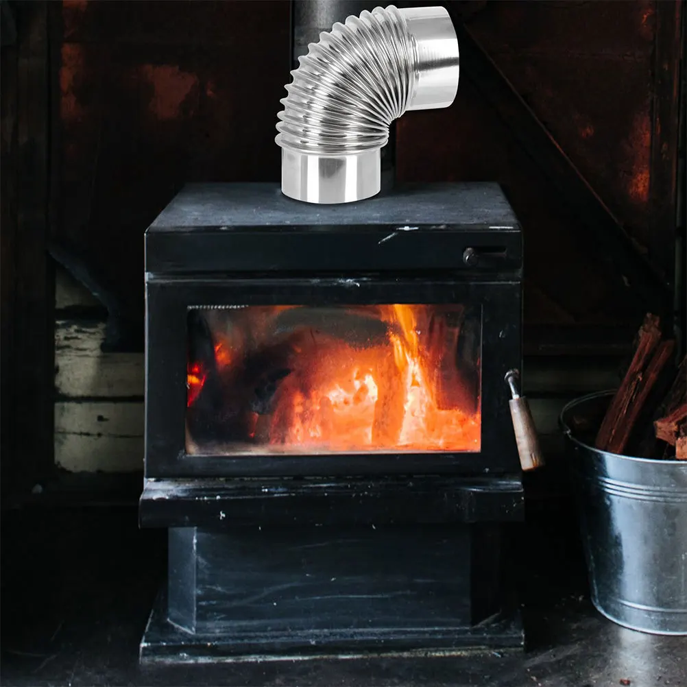 Stainless Steel Chimney Flue Elbow Exhaust Pipe Flexible Air Vent Hose For Kitchen Garden Fireplace Stove Use
Stainless Steel Chimney Flue Elbow Exhaust Pipe Flexible Air Vent Hose For Kitchen Garden Fireplace Stove Use