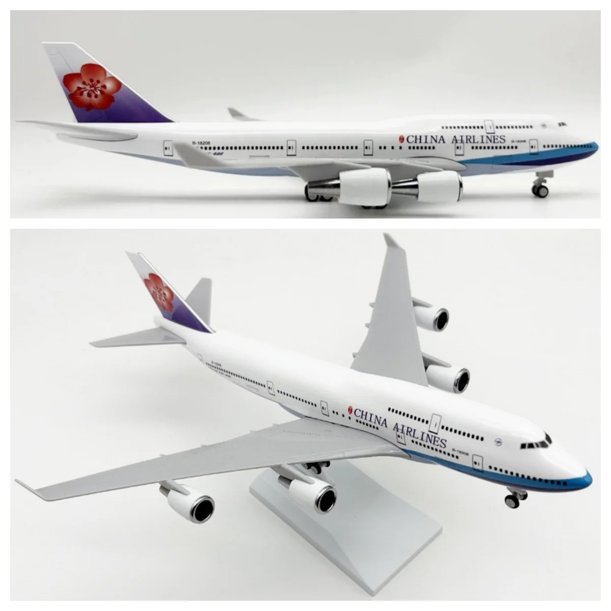 30 см модель самолета B747 China Airlines, имитация самолета, литые под давлением игрушечные самолеты из смолы с колесом, сборный подарок авиации
30 см модель самолета B747 China Airlines, имитация самолета, литые под давлением игрушечные самолеты из смолы с колесом, сборный подарок авиации