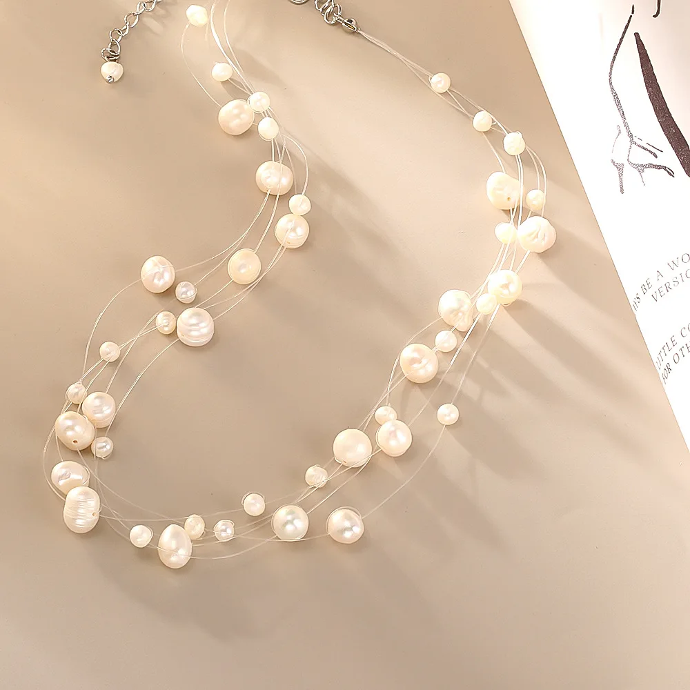 Gypsophila natural freshwater pearl necklace, light luxury, clavicle chain, high-end, elegant and versatile necklace for women
Gypsophila natural freshwater pearl necklace, light luxury, clavicle chain, high-end, elegant and versatile necklace for women
