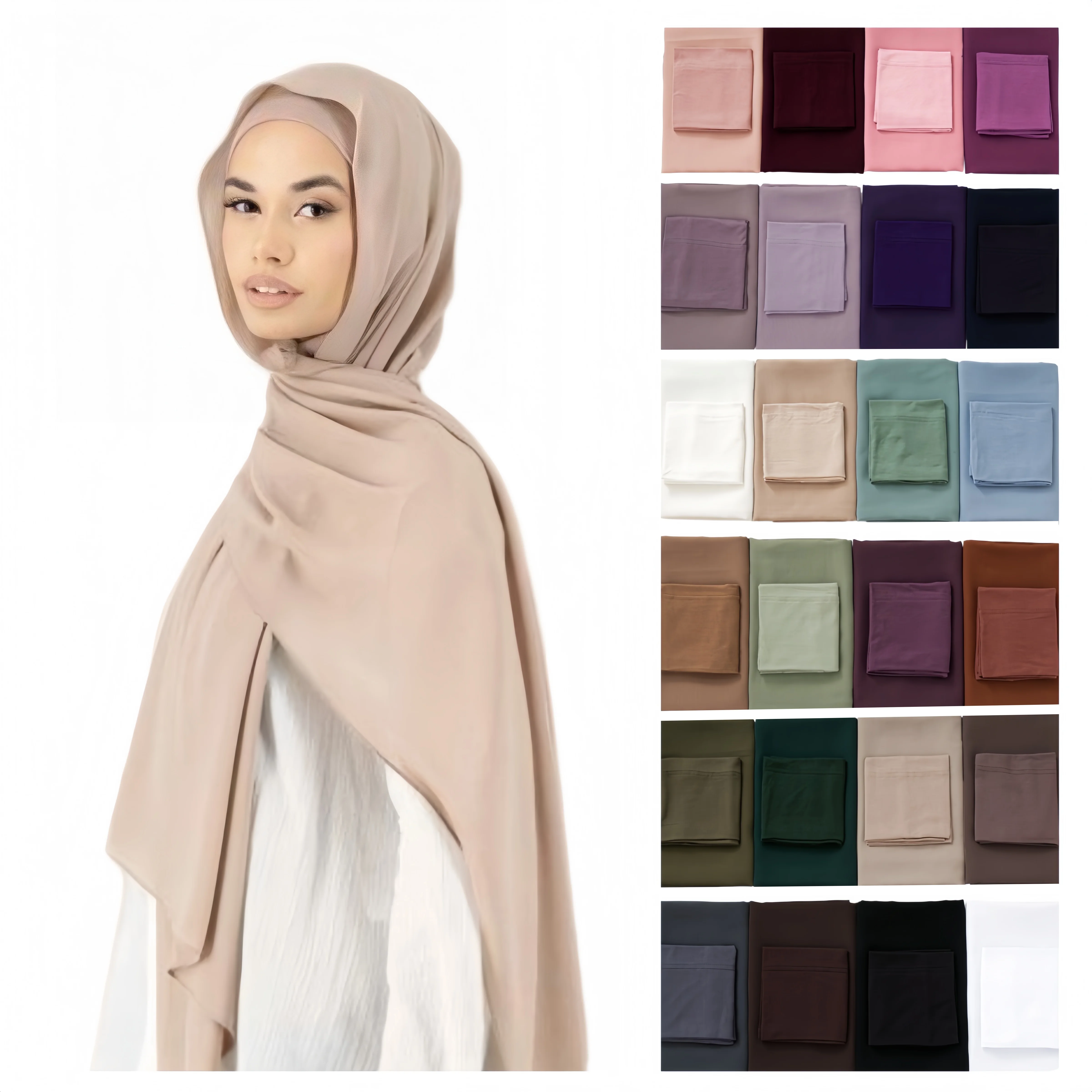 Set Shawl Undercap Matching Chiffon Hijab Tube Plain Scarf Modal Inner Long Shawl Muslim Hijab
Set Shawl Undercap Matching Chiffon Hijab Tube Plain Scarf Modal Inner Long Shawl Muslim Hijab