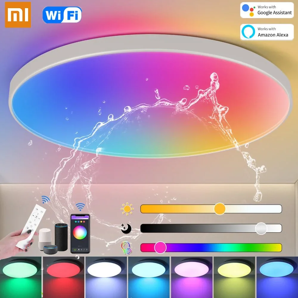 XIAOMI MIJIA Ceiling Light 24W LED RGB Bathroom Ceiling Lamp Smart WiFi Alexa Google Lamp Waterproof For Home Living Room Decor
XIAOMI MIJIA Ceiling Light 24W LED RGB Bathroom Ceiling Lamp Smart WiFi Alexa Google Lamp Waterproof For Home Living Room Decor