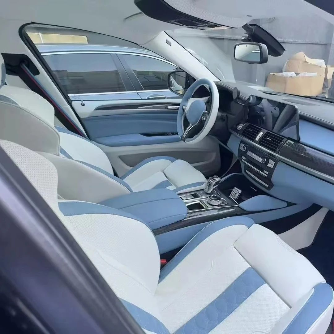High End Electric Seat Upgrade for Custom White and Blue Leather with Quilted Pattern Full Set
High End Electric Seat Upgrade for Custom White and Blue Leather with Quilted Pattern Full Set