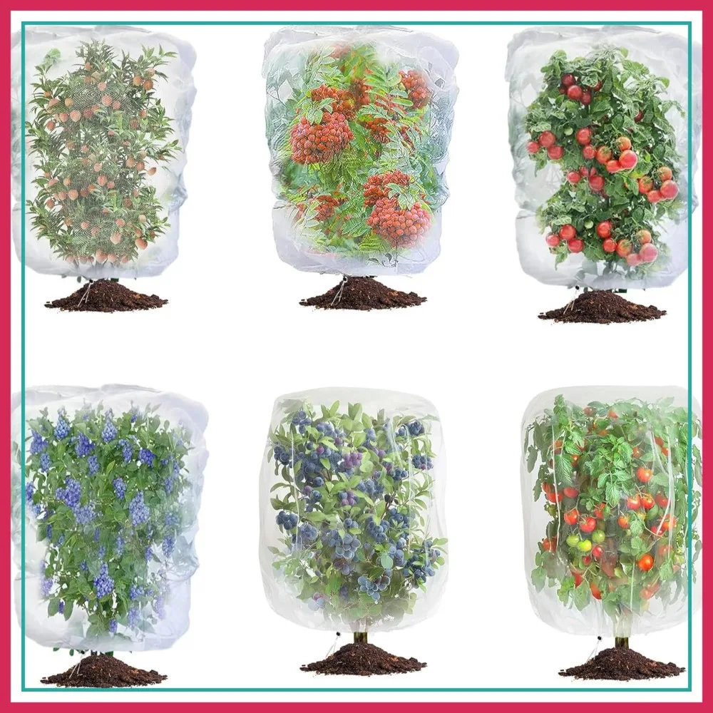 Garden Mesh Netting with Drawstring, Plant Cover Protection from Birds, Bugs, Insects - Pest Barrier for Blueberry, Citrus, Tomatoes, Fruit Trees
Garden Mesh Netting with Drawstring, Plant Cover Protection from Birds, Bugs, Insects - Pest Barrier for Blueberry, Citrus, Tomatoes, Fruit Trees
