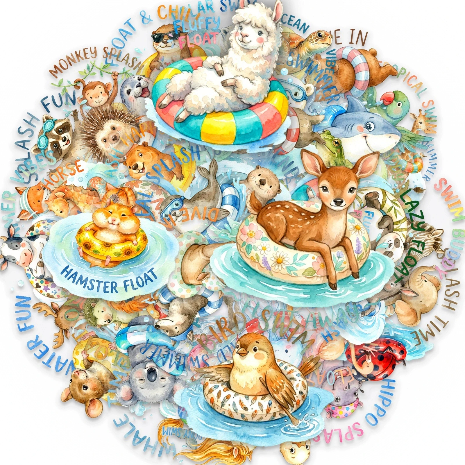 50/100PCS Cartoon Animal Swimming Watercolor Stickers Handbooks DIY Decorative Stationery Notebook Room Stickers
50/100PCS Cartoon Animal Swimming Watercolor Stickers Handbooks DIY Decorative Stationery Notebook Room Stickers
