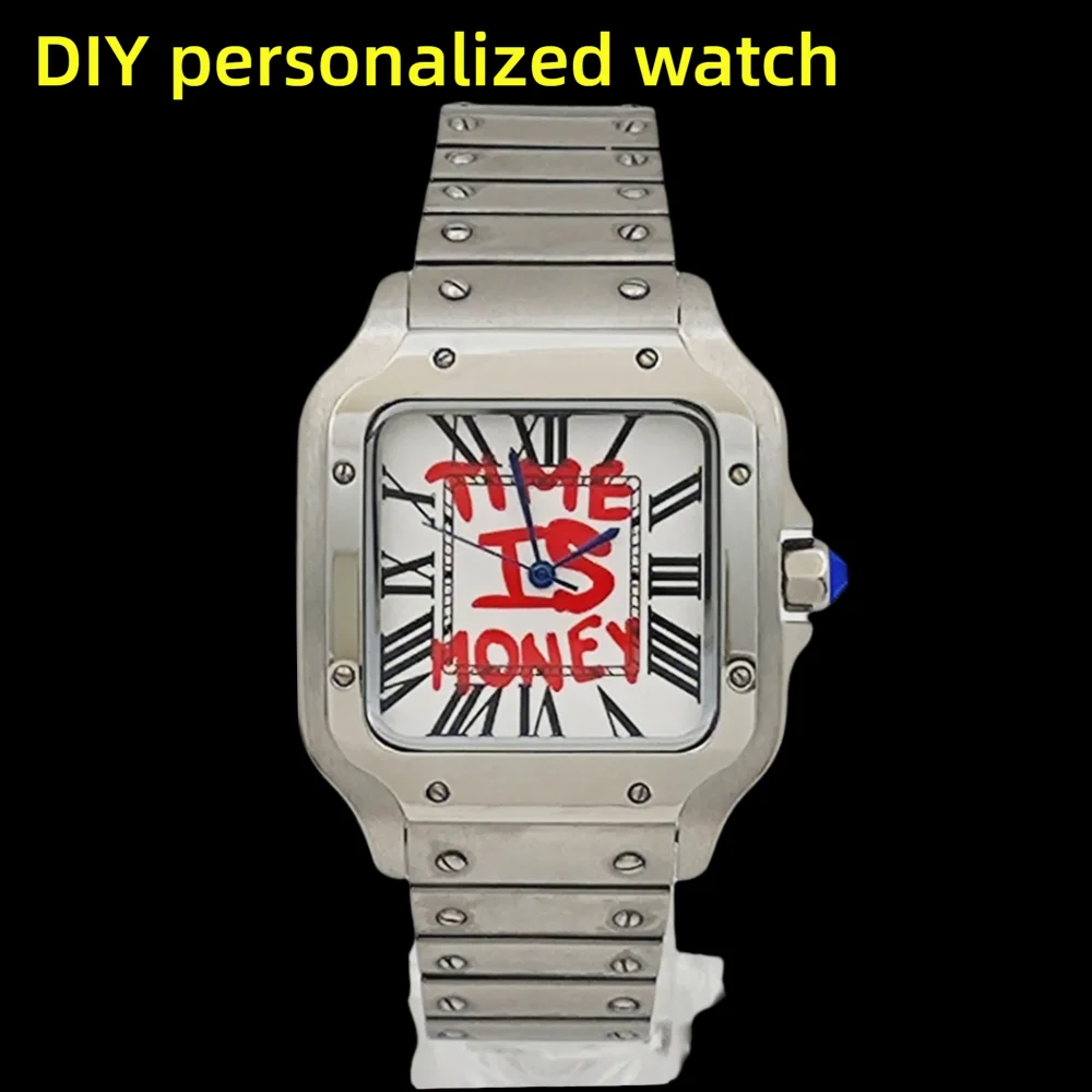 DIY NH35 квадратные часы Time is Money мужские механические часы складная пряжка подходят аксессуары для часов Sandus 
DIY NH35 квадратные часы Time is Money мужские механические часы складная пряжка подходят аксессуары для часов Sandus