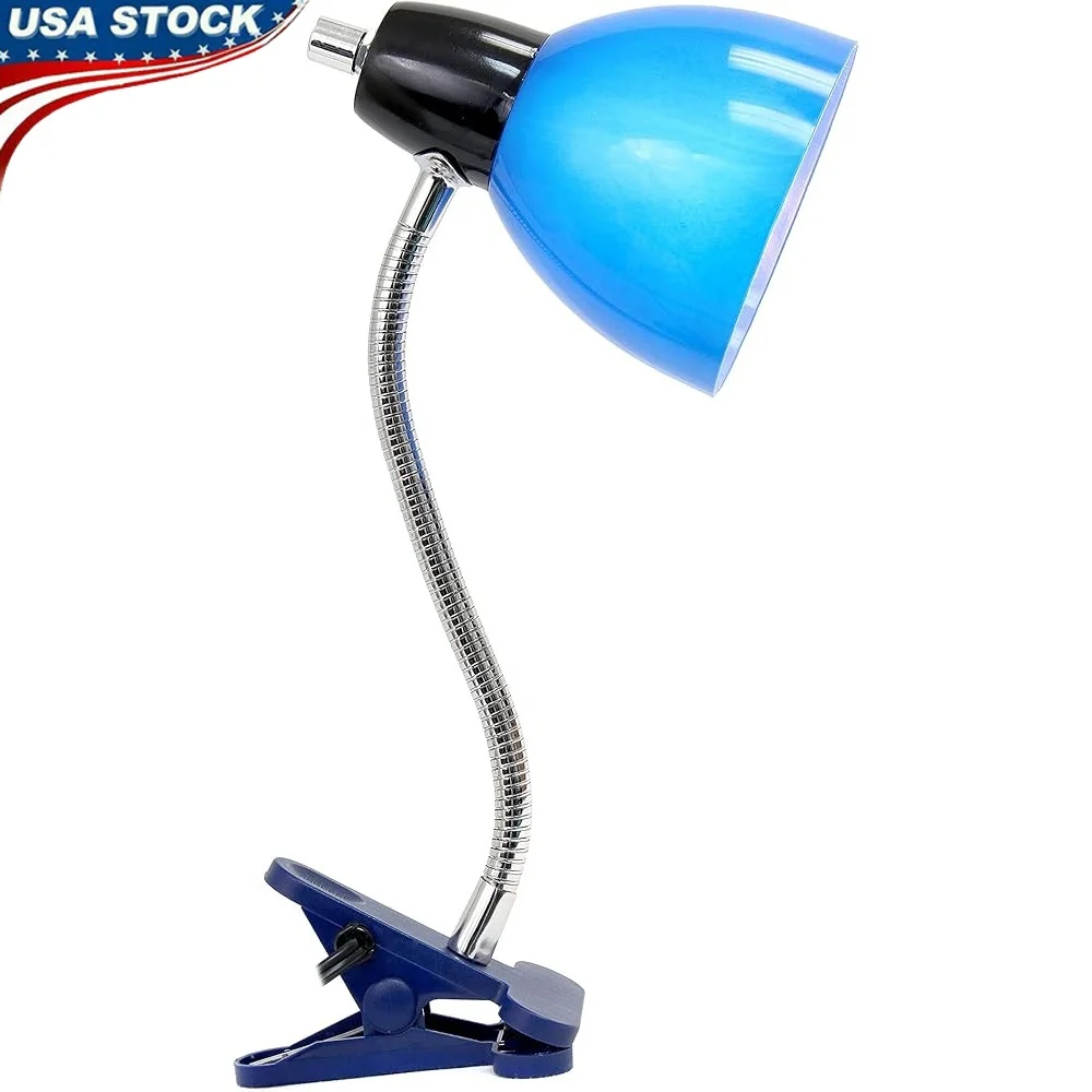 Adjustable Clip Desk Lamp with Gooseneck Rotary Switch Home Office Reading Light Versatile Task Lighting Blue Shade E26 Bulb
Adjustable Clip Desk Lamp with Gooseneck Rotary Switch Home Office Reading Light Versatile Task Lighting Blue Shade E26 Bulb