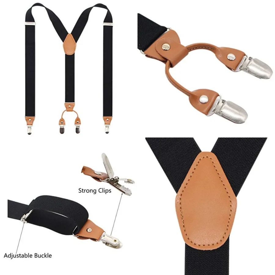 Men’s Y-Back 4 Metal Clip Elastic Wide Suspenders Perfect For Both Casual&Formal,Black
Men’s Y-Back 4 Metal Clip Elastic Wide Suspenders Perfect For Both Casual&Formal,Black