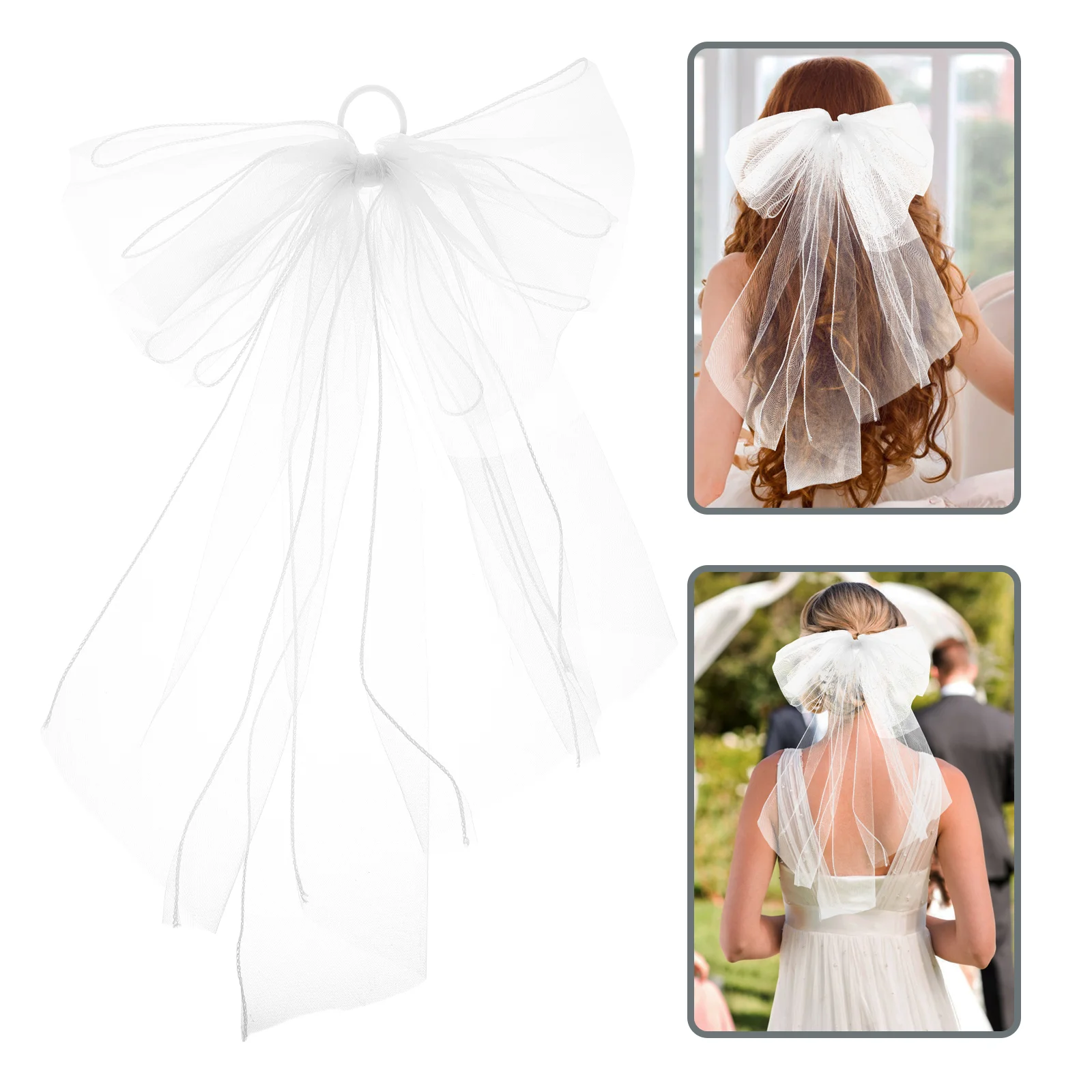 Wedding Dresses Veils Bow Hair Tie Party Accessories Headband Short 5200X3200X250CM Bridal White Clip Bride with Tulle Miss
Wedding Dresses Veils Bow Hair Tie Party Accessories Headband Short 5200X3200X250CM Bridal White Clip Bride with Tulle Miss