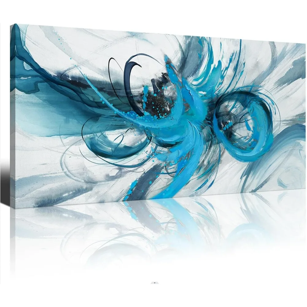 Canvas Wall Art for Living Room- Large Blue Abstract Wall Decor Framed Paintings - Modern Artwork
Canvas Wall Art for Living Room- Large Blue Abstract Wall Decor Framed Paintings - Modern Artwork